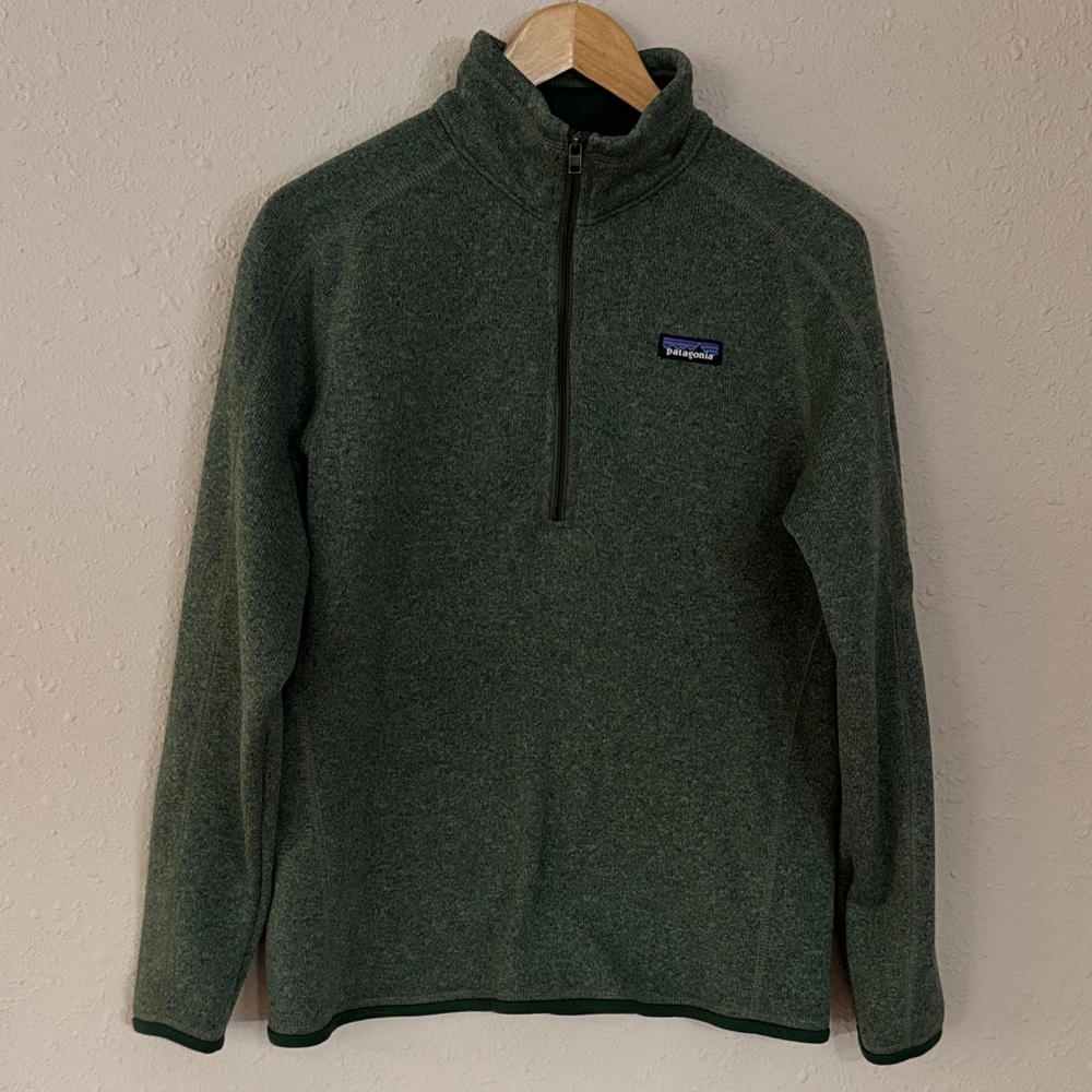Womens Patagonia Green Better sweater Half-Zip Fleece
